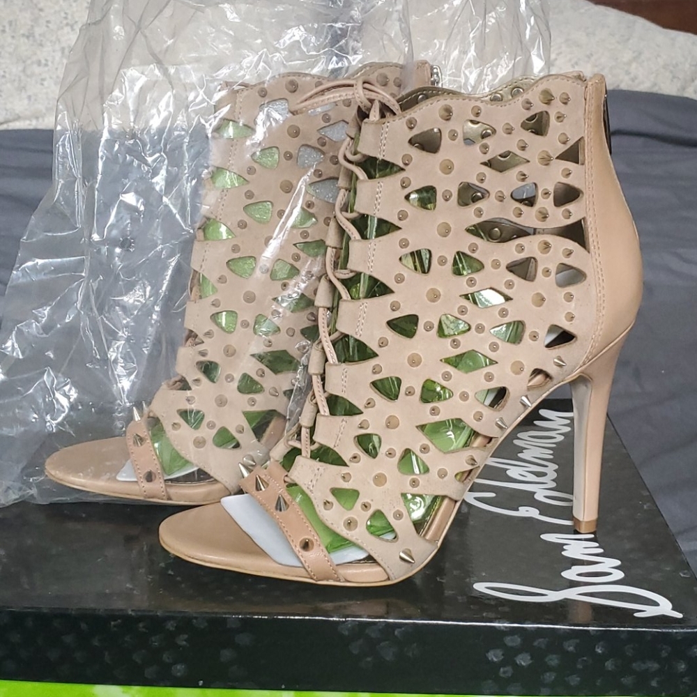 Sam Edelman Nude Suede Heels